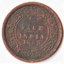 Extremely Rare 1/2 Pice 1885 of Victoria Empress of Copper British India Coins