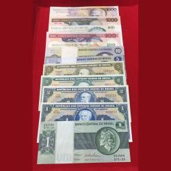12 Different Brasil top condition all different denomation old note set