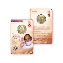 5 Rupees Blister packing Acharya Tulsi Issue Single Coin