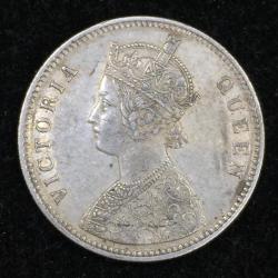 1862 British India Victoria Silver One Rupees High Detailing Rare Coin #7861
