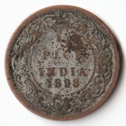 Extremely Rare 1/2 Pice 1898 Copper Coin of Victoria Empress British India Coinage