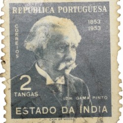 Postal Stamp of India Portugues - Dr. Gama Pinto (AD 1853-1953) - Black Colour - Used as per Image.