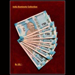 Rs 50 India Banknote Semi Solid Set 111110 to 999909 Gem Unc Unique and Rare