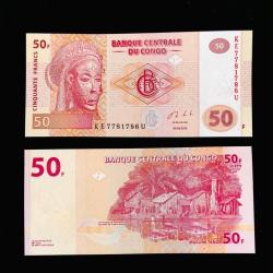 Congo World Banknote Ending 786 Collection Cong 50 Francs