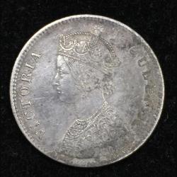 1862 British India Victoria Silver One Rupees High Detailing Rare Coin #7863
