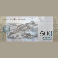 500 Bolivares of Venezuela Country (AD 2015-2017) with Amazon River Dolphins
