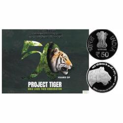 Rs 100 Latest issue Tiger Project Proof Coin 2023 Issue Limited Series Latest Hyderabad Mint
