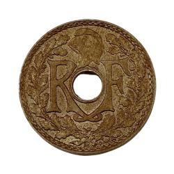 France 10 Centimes Year 1935 Third Republic Coinage **Rare** High Collectable Grade.