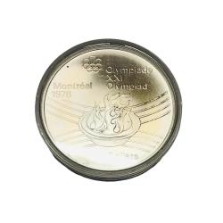 1976 Canada Queen Elizabeth II Olympics Montreal Village Silver $5 Coin