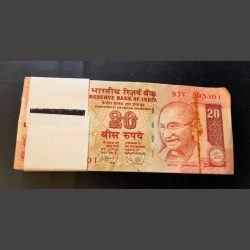 Rs 20 old issue bundle complete 100 piece notes Condition as per image