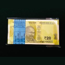 Rs 20 India Banknote Replacement Star Issue 00F Serial Bundle Gem UNC 2019 Issue Unique and Rare