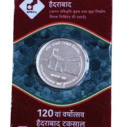 10 Gram 999 Pure 120 Years Coin India Government Mint Hyderabad Edition Unique and Rare