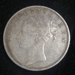 One Rupees Coin1840 Victoria East India Company (Continuous Type) Silver #L-197