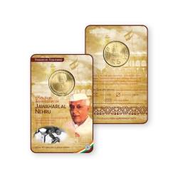 Rs 5 India Government Issue Jawaharlal Nehru Single Coin Blister Pack