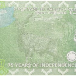 75 Rupees of Pakistan (AD 2022) 75 Years of Independence Issue