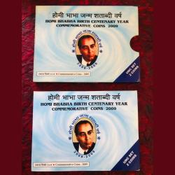 100 and 10 Homi Bhabha Birth Year Commemorative Coin set Issued in 2009 Unique and Rare