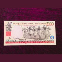 Rwanda 5000 Mille Francs World Banknote Collection Ending 786 Unique and Rare 1998 Issue
