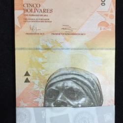 Venezuela 5 Bolivars (100 Note) Serial Packet