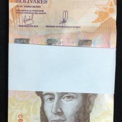 Venezuela 50 Bolivars (100 Note) Serial Packet