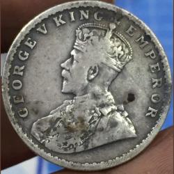 1914 George fifth Silver one Ruppes British India100 % Original coin # SKU-102