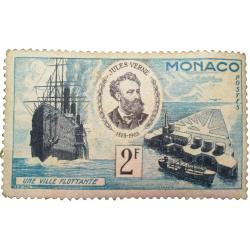 Postal Stamp of Monaco Country 2 Francs Black-Blue Colour Mint Un-Used Stamp as per Image of Large S