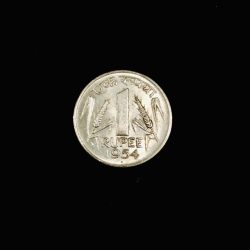 Re 1 Republic India Issue Coin 1954 Issue Extremely Rare and Unique