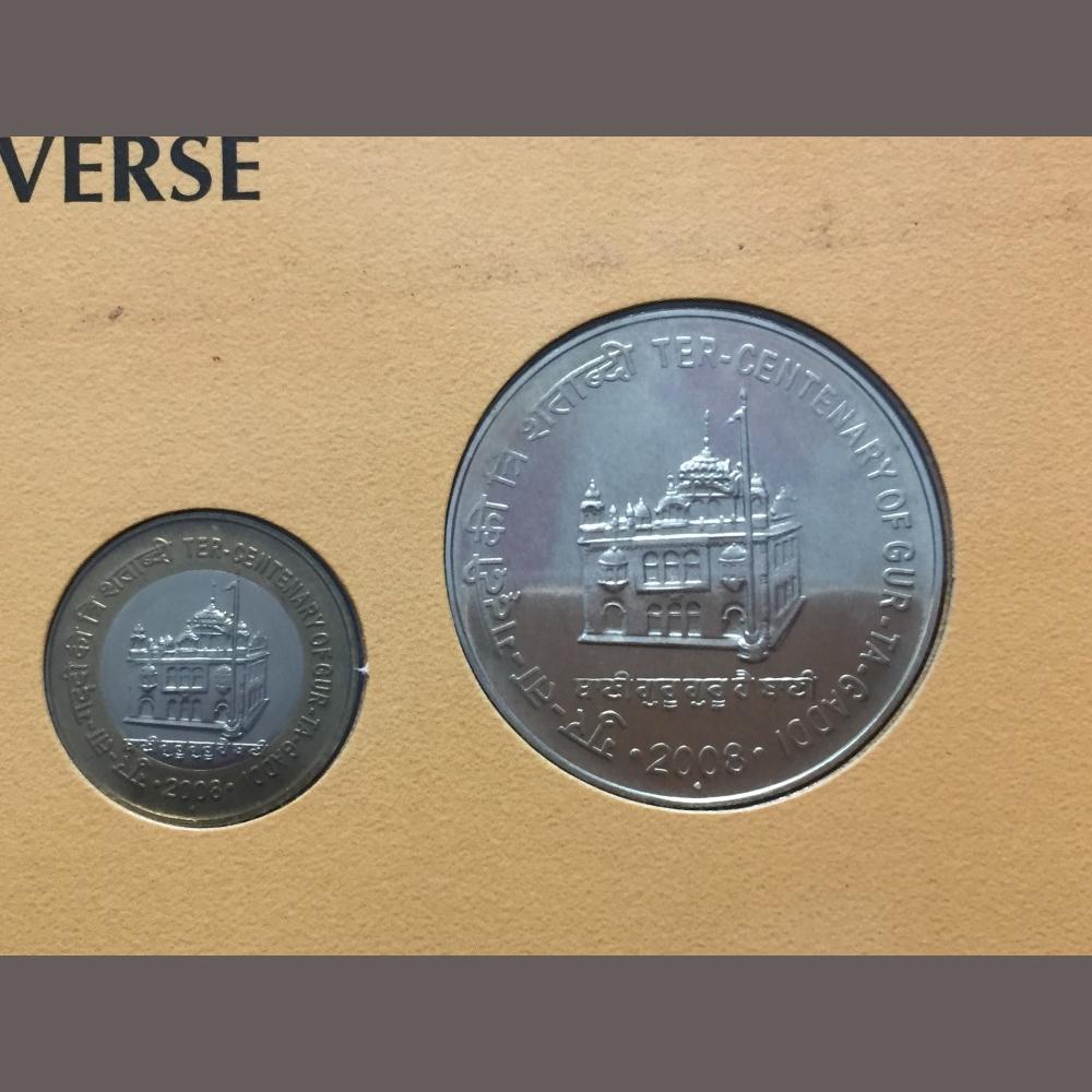 Ter Centenary Of Gur-Ta-Gaddi Of Shri Guru Granth Sahib( Unc set) Mumbai mint
