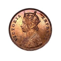1 Quarter Anna Copper Top Quality Victoria Empress Issue Unique Collection Date 1893