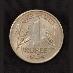 One Rupee 1954 Bombay Mint