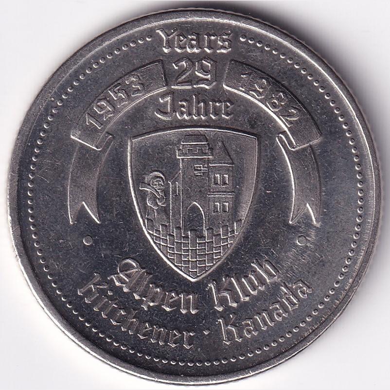 Canada Oktoberfest Dollar 1982 Nickel 33 mm UNC Trade Token