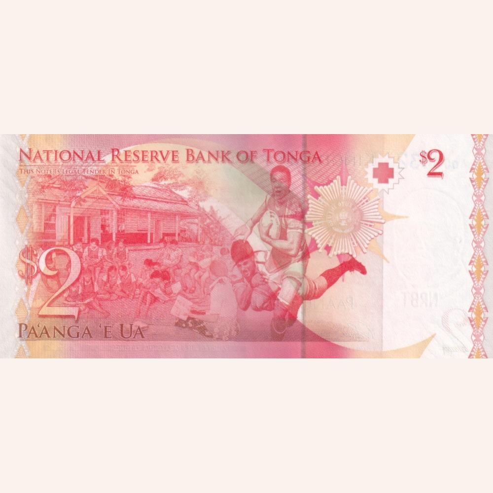 Tonga 2 Paanga 2008 Unc Note