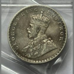 British India George V One Rupee 1911 Silver Coin High Grade