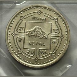 100 Rs 550th Anniversary Of Guru Nanak Dev JI Issue By Govt Of Nepal Nickel Coin UNC Weight 8.5GMS