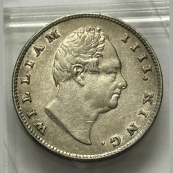 William One Rupee 1835 East India Company R.S. Variety Silver Coin High Grade