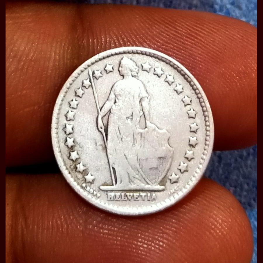 Switzerland Silver 1/2 Francs, 1 Francs, 2 Francs "Helvetica" Set of 3 Coins **V. Rare** Collectable Grades.