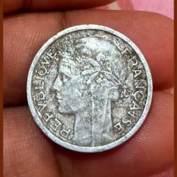 France 1 Franc Metal Aluminium Year 1949 B **Scare** Collectable Grade.