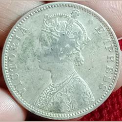 1900, Victoria One Rupees silver Coin 🪙British India, 100% Original High Detailing Coin 🪙 (#sku 40)