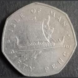 Isle of Man, 50 pence 1976, Commemorative Coin ( # sku 899 )