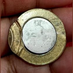 10 Rupees Old Commemorative Issue Tatya TOPE Major Off Center Error **V.Rare** Collectable Grade.