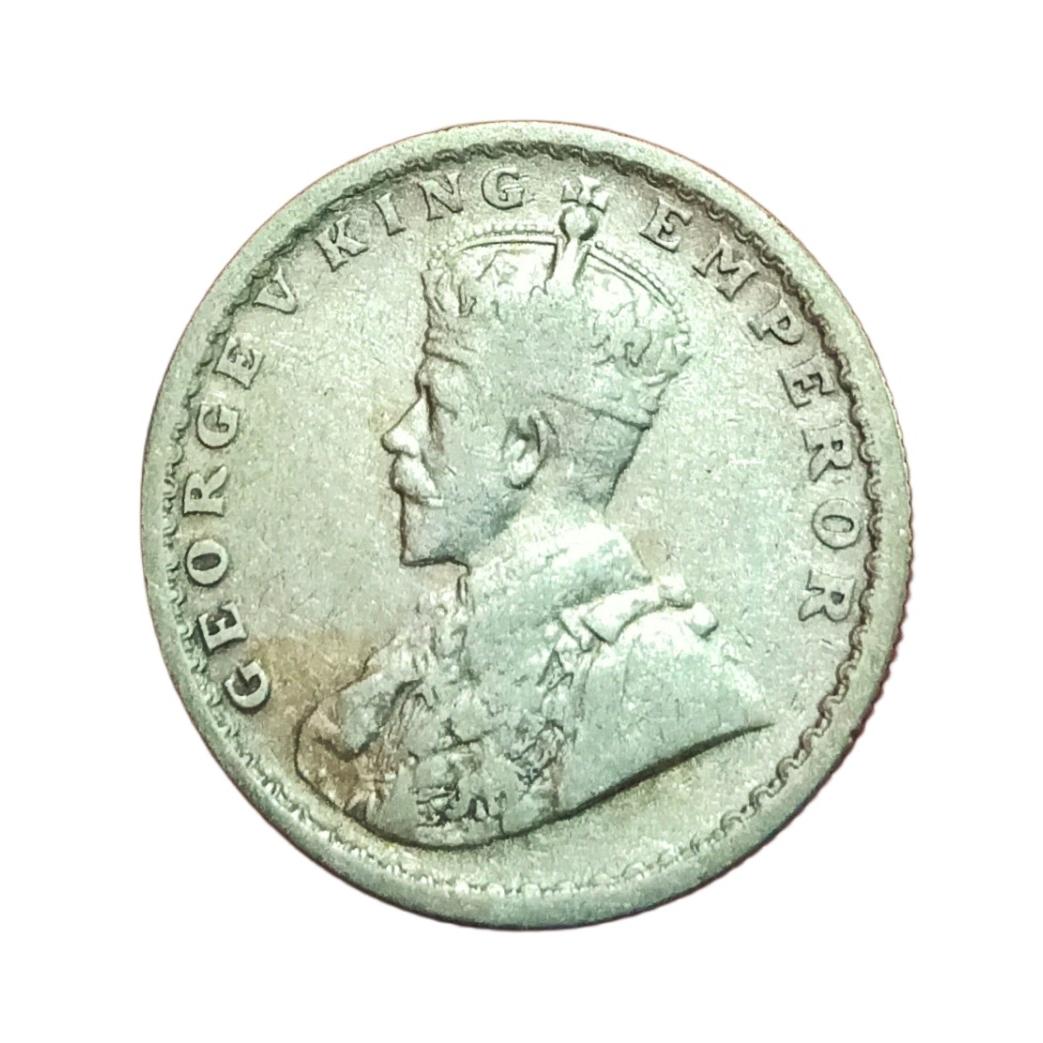 British India Silver 1/2 Rupee Key Year 1927 King George - V Scare High Collectable Grade.