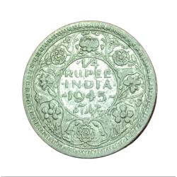 British India Silver 1/4 Rupee Year 1945 King George-VI in Collectable Grade.