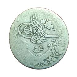 Egypt Silver 10 Qirsh W=13g Dated AH 1327, RY-2 Abdul Hamid-II **Scare** Used Condition.
