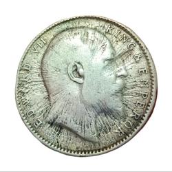 British India Silver Rupee 1906 King Edward-VII Major SUN Burst Error **Rare** Collectable Grade