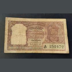 2rs tiger 🐯 face issue Big Size Notes. signature P.C.Bhattachary As image. condition