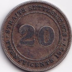 1927 Straits Settlements George Fifth Silver Coin #S455