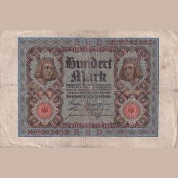 German 100 Mark 1920 Series Very Old Rare Note