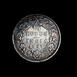1/4 Rupees Victoria Queen 1897 In Good Condition