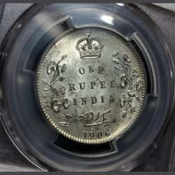 One Rupee 1906 Edward VII Emperor Coin PCGS MS61