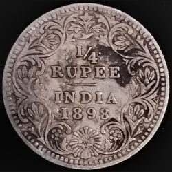 1/4 Rupees Victoria Queen 1898