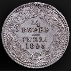 1/4 Rupee 1893 Victoria Empress
